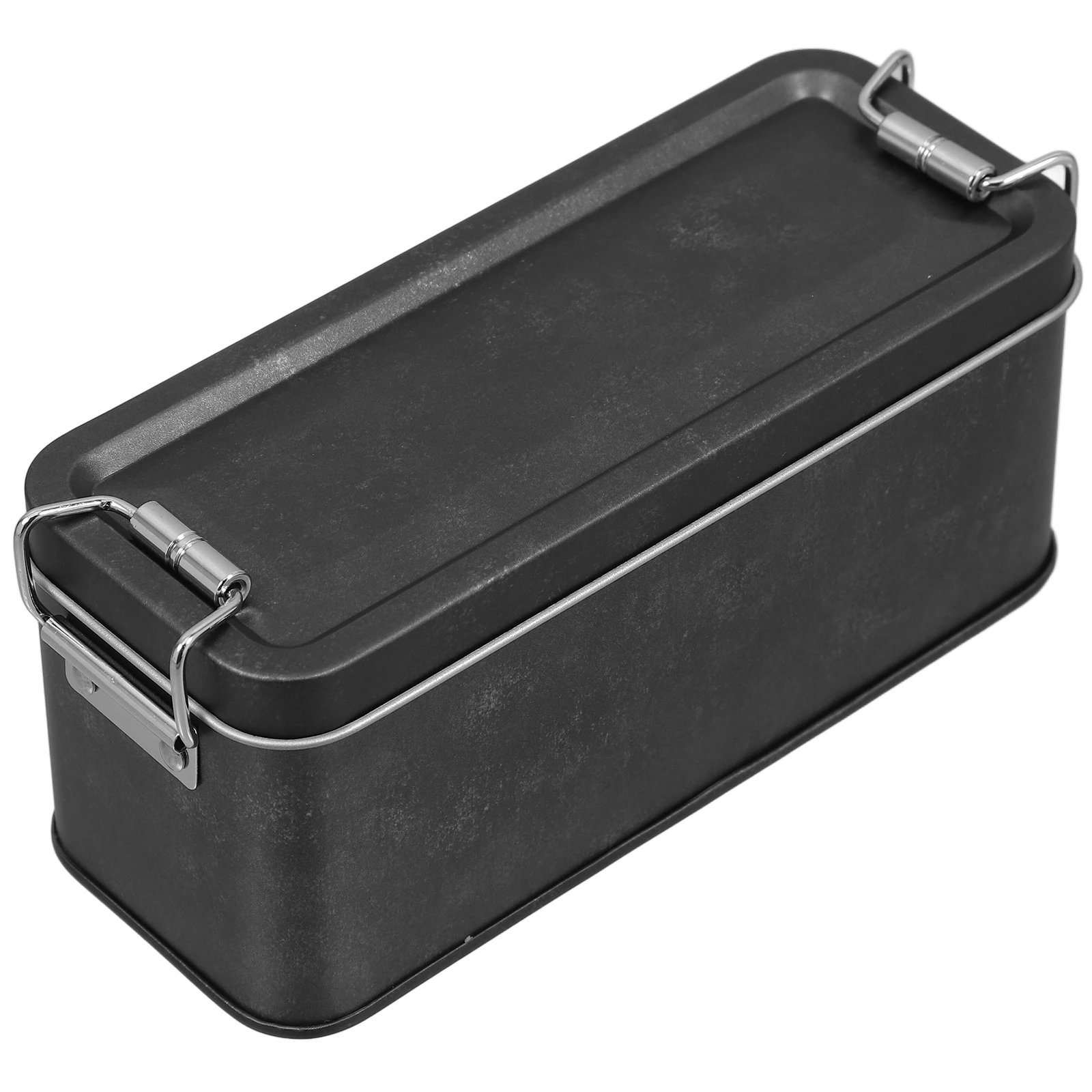 

Iron Box Packaging Cookie Tin Cans with Cover Black Decorative Storage Boxes Lids
