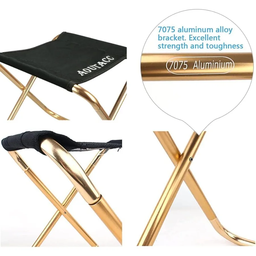 Ultralight Portable Folding Camping Stool for Outdoor Fishing Hiking Backpacking Travelling in Multiple Sizes XL:13x14x15 Large