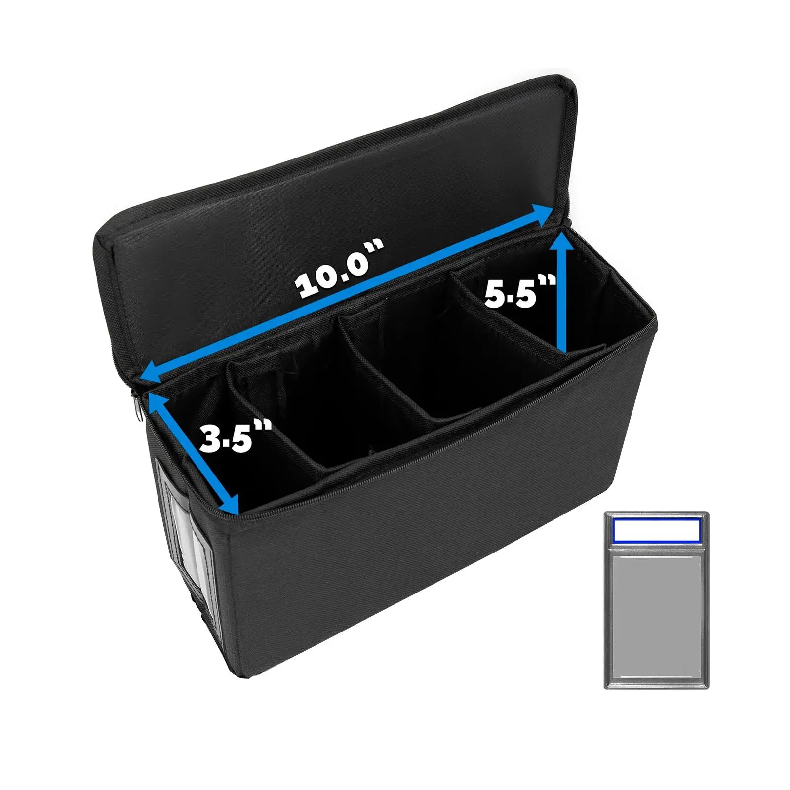 

Graded Card Storage Box Polyester Card Holder Collection Bag with Dividers for Trading Card Games Organizer