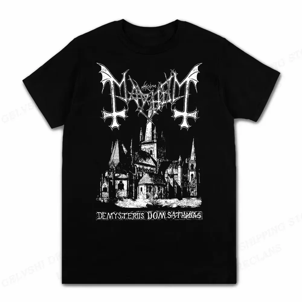 Mayhem mort t-shirt hommes coton t-shirts Hip Hop graphique hauts femmes décontracté Streetwear Anime Rock t-shirts garçon Cool t-shirt chemise surdimensionnée