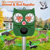 Ultrasonic Animal Repellent Device Outdoor Solar Powered Waterproof Dog/Cat/Bird Repeller Sensor Sound Scares Repels Mouse