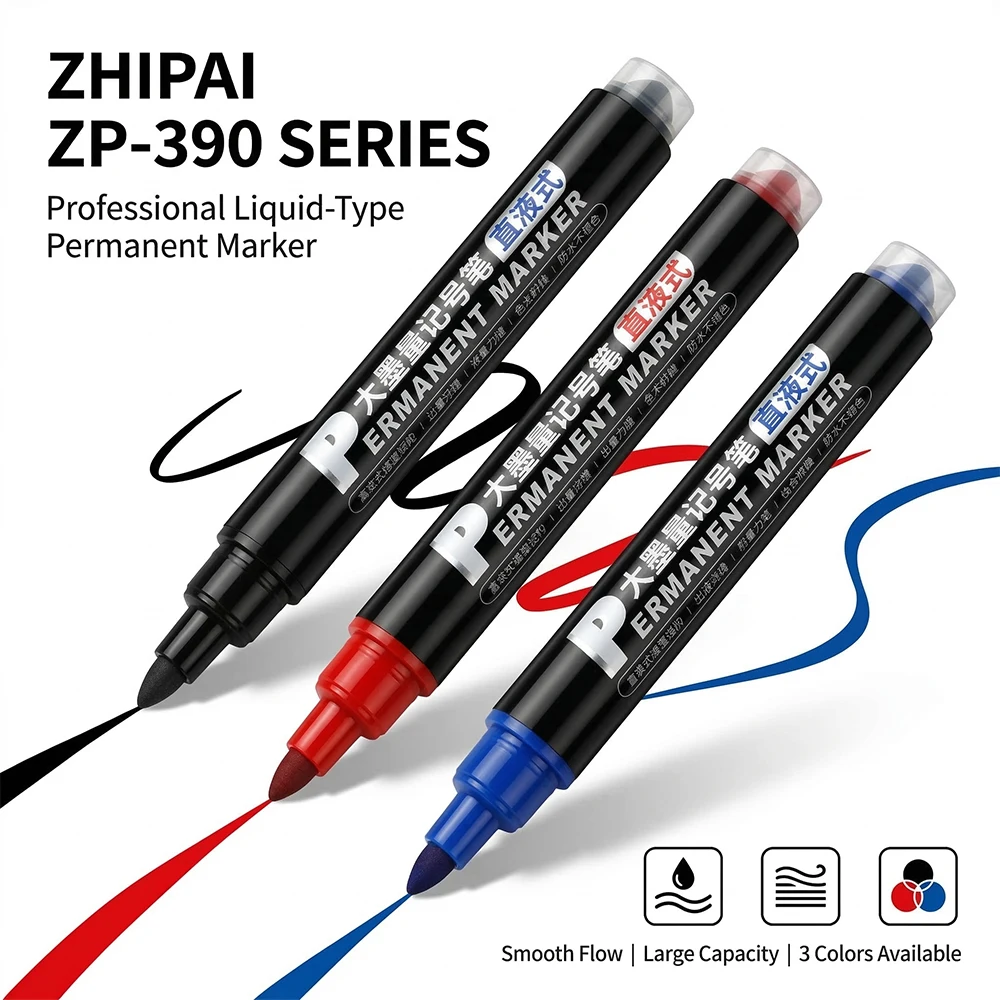

3/5/6/10 Pcs Permanent Markers Set Large Capacity Fade Resistant Marking Writing DIY Graffiti Art Creation School Office Tool