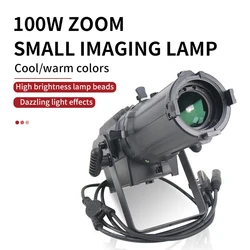 DMX Mini 100W Zoom Profile Variable Zoom Ellipsoidal Surface Studio Gobo Spotlight DMX LED Leko for Theater Exhibition