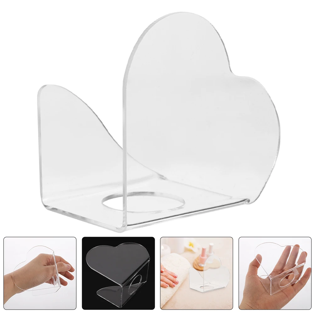 

2pcs Transparent Heart Shaped Art Acrylic Hand Makeup Mixing Plate Art Display Board Gel Polish Dip Powder Tray Clear Painting