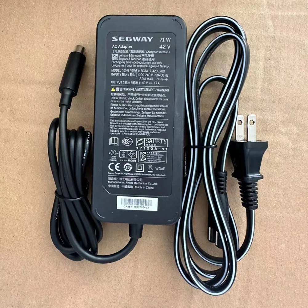 Original Segway 42V 1.7A Charger For Ninebot ES2 ES4 E22 G30LP T15 F30 F40 F2 D28 D38 For Xiaomi M365/Pro Electric Scooter Parts - Image 4