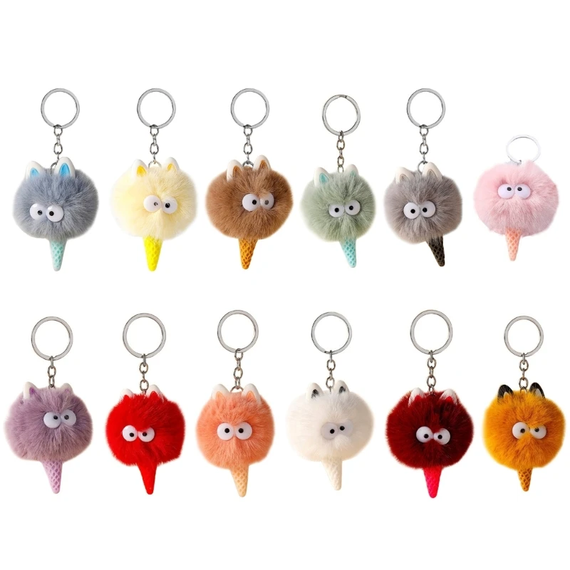 ถุงไอศกรีมน่ารักจี้ของขวัญการ์ตูน Furry Charm จี้สำหรับเครื่องจำหน่ายสินค้าอัตโนมัติ