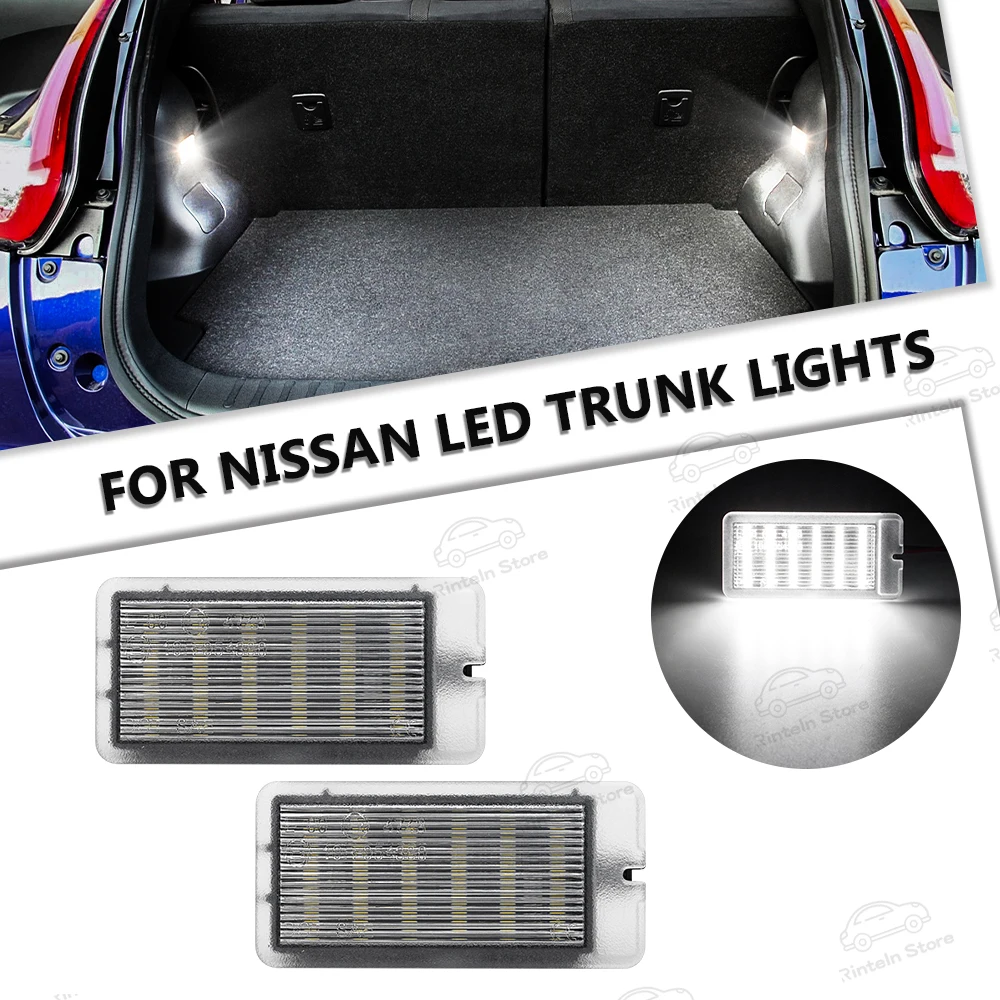 

LED Trunk Boot Lights For Nissan Juke F15 Note E12 Pulsar Qashqai Leaf LED Luggage Compartment Lamp For Dacia Lodgy Dokker