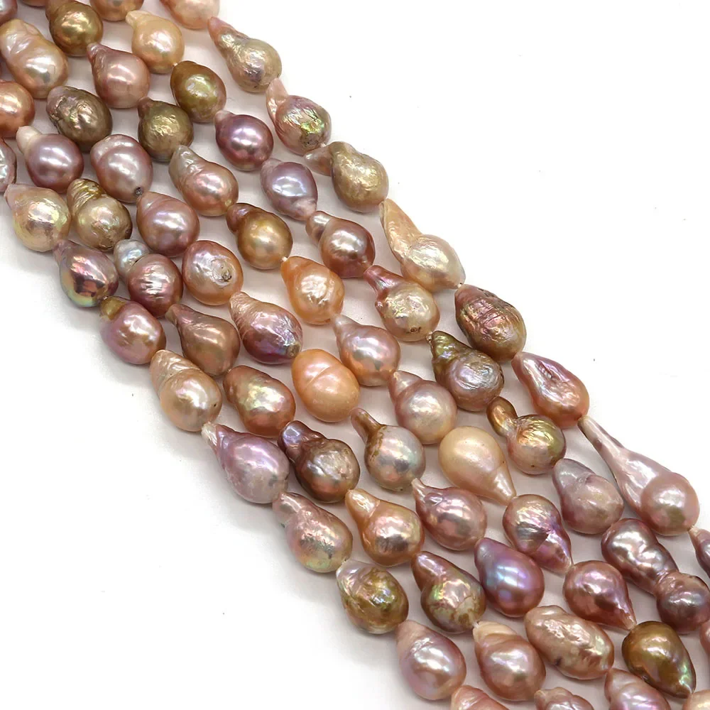 Natural Freshwater Purple Edison Pearl Tail Beads Fine Jewelry Cute Ladies DIY Necklace Pendant Jewelry Accessories 8-9mm