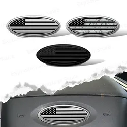 Car Decor American US Flag Emblem Styling Car Steering Wheel Cover Center Sticker For Ford Focus F150 F250 F350 Fiesta Mondeo
