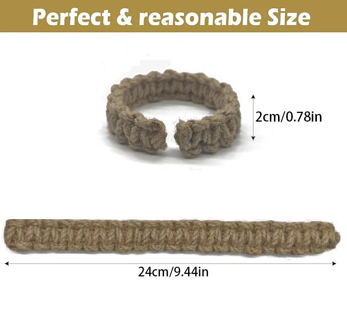 2pcs Handwoven Rope Curtain Tiebacks with Tassels - Natural Fiber Boho Window Holders for Bedroom, Living Room & Coastal Decor