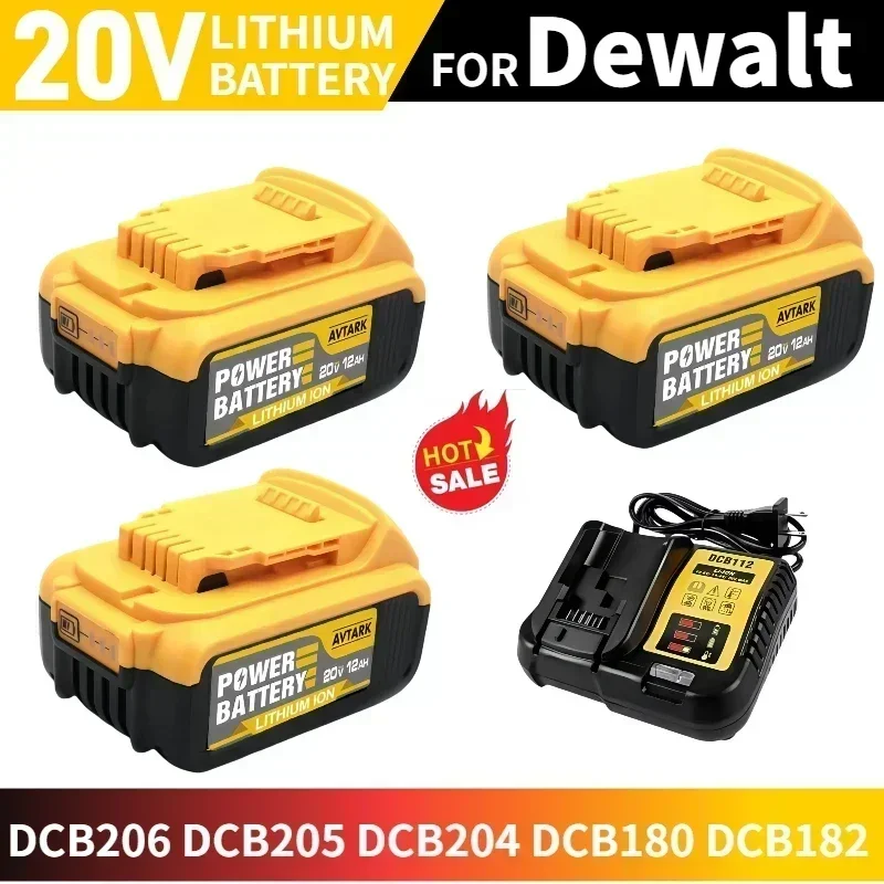 

FOR DEWALT original20V, 6AH,9AH,12AH replacement battery, DCB115, DCB118 rechargeable battery, fast charging, power tool battery