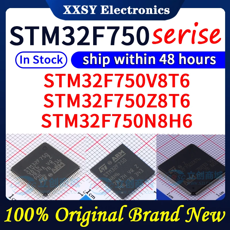 STM32F750V8T6, STM32F750Z8T6, STM32F750N8H6, alta qualidade, 100% original, novo