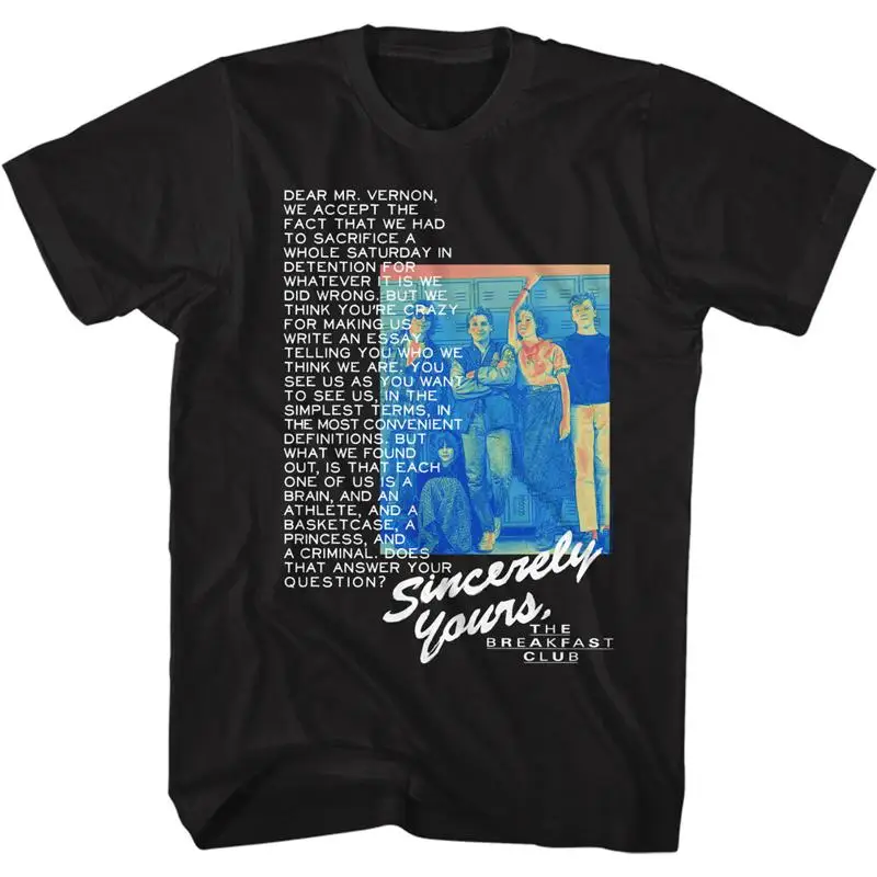 The Breakfast Club Essay With Photo Black T Shirt
