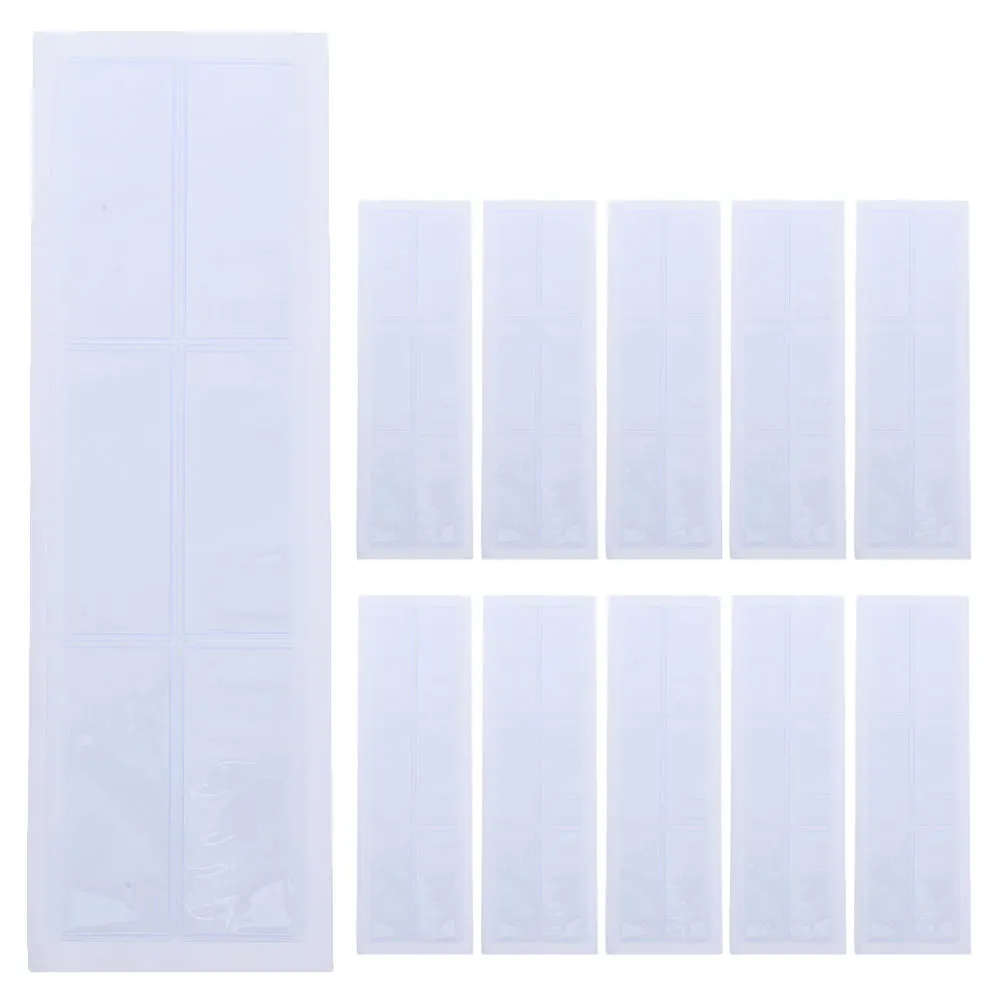 

40 Sets Shelf Self-adhesive Label Clip Bookshelf Labels Protector Stick on Transparent Card Sleeves
