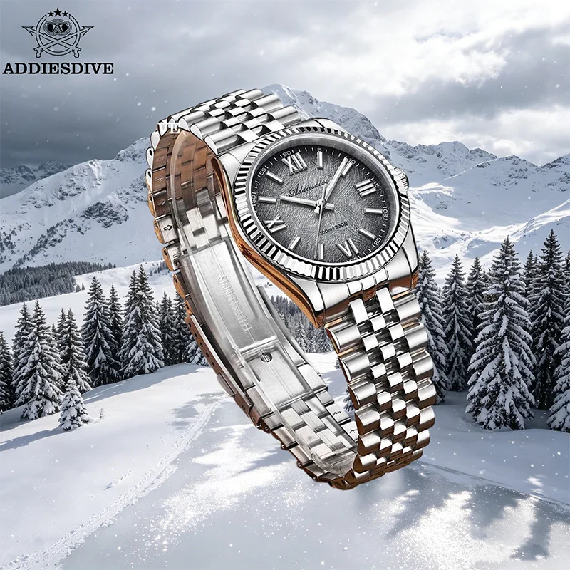 

ADDIESDIVE Quartz Watch 36mm Sapphire Glass Roman Numerals Fashion Men Watches BGW9 Ultra-Bright Luminous 100m Waterproof Watch