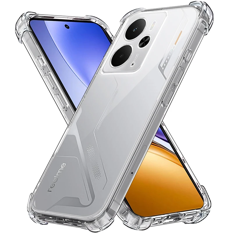 Luxo ultra fino claro caso de telefone para realme 15 14 13 12 11 pro pro + plus + 14x x lite 4g 5g 11x macio transparente capa traseira