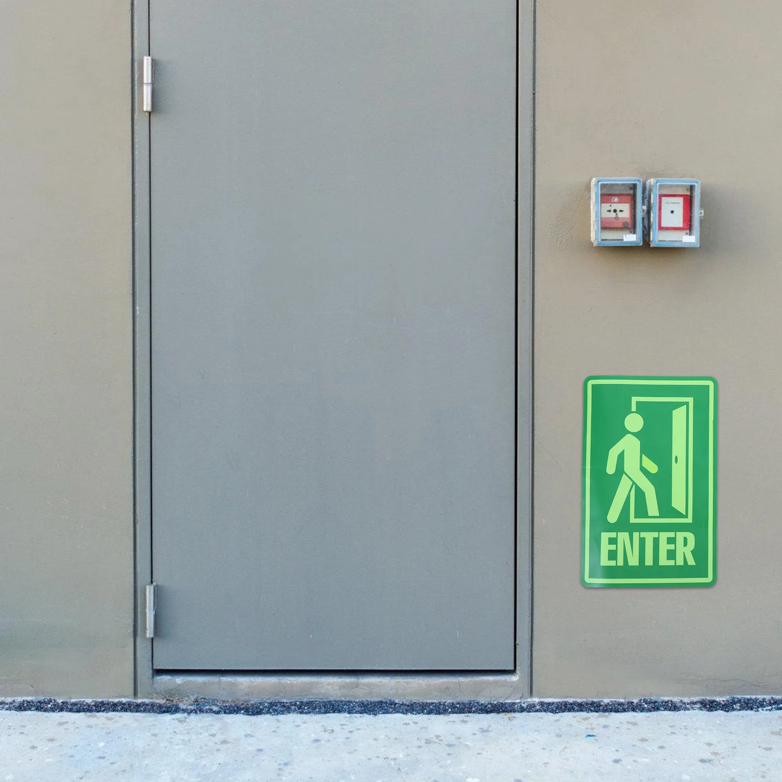 

1Set Luminous Enter Exit Sign Self-Adhesive Safety Evacuation Indicator Soft Glow Emergency Exit Wall Sticker Guide Decal