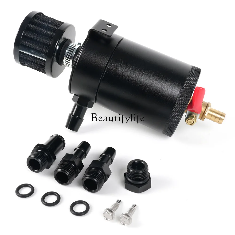 

*Car modification two-hole oil breathable pot with breathing filter billet aluminum oil separator with air filter