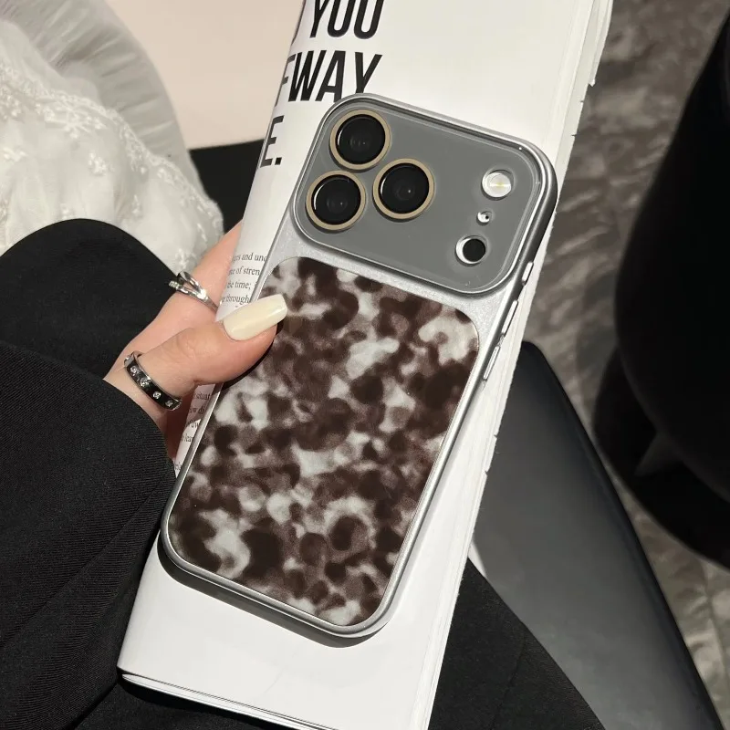 Large Window Leopard Print Pattern Phone Case For iPhone 17 16 15 14 13 Pro Max 18ProMax Camera Lens Protection Shockproof Cover