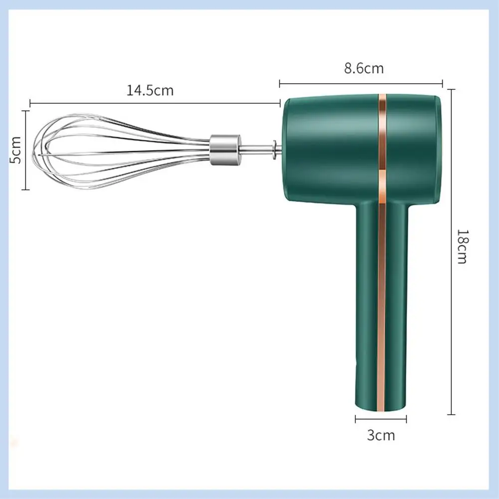 

AS63-Electric Whisk USB High-Power Rechargeable Cream Mixer Kitchen Household Hand-Held Mini S Whisk Baking Tool