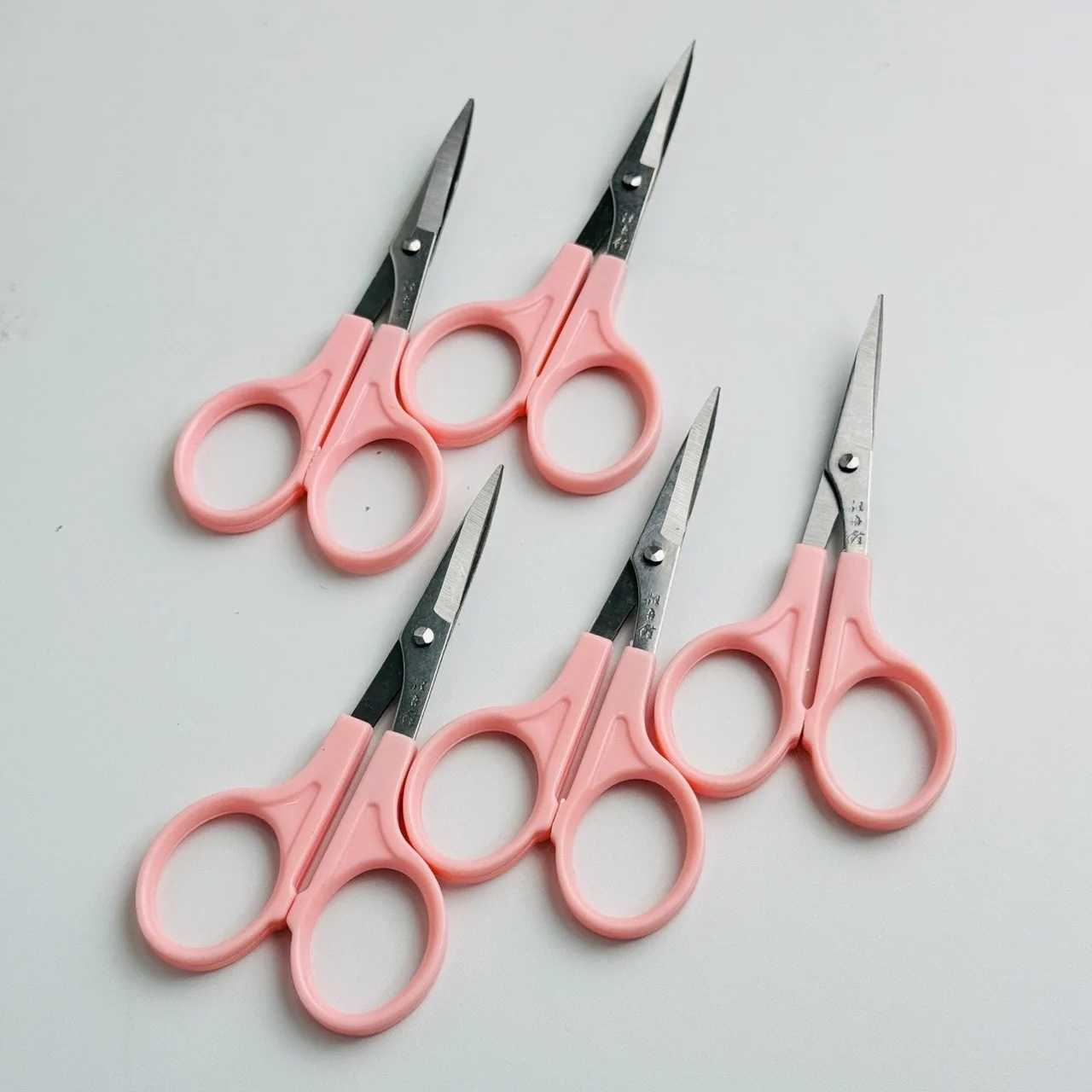Pink Mini Straight Blade Hair Scissors Portable Small CuttingPrecisionTrimming Scissors For Lace Wigs Hair Extensions Styling