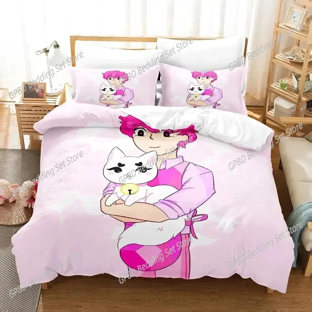 Cartoon Bee PuppyCat Bedding Set For Bedroom Soft Modern Bedspreads Comefortable Kids Duvet Cover Quilt Cover And Pillowcase