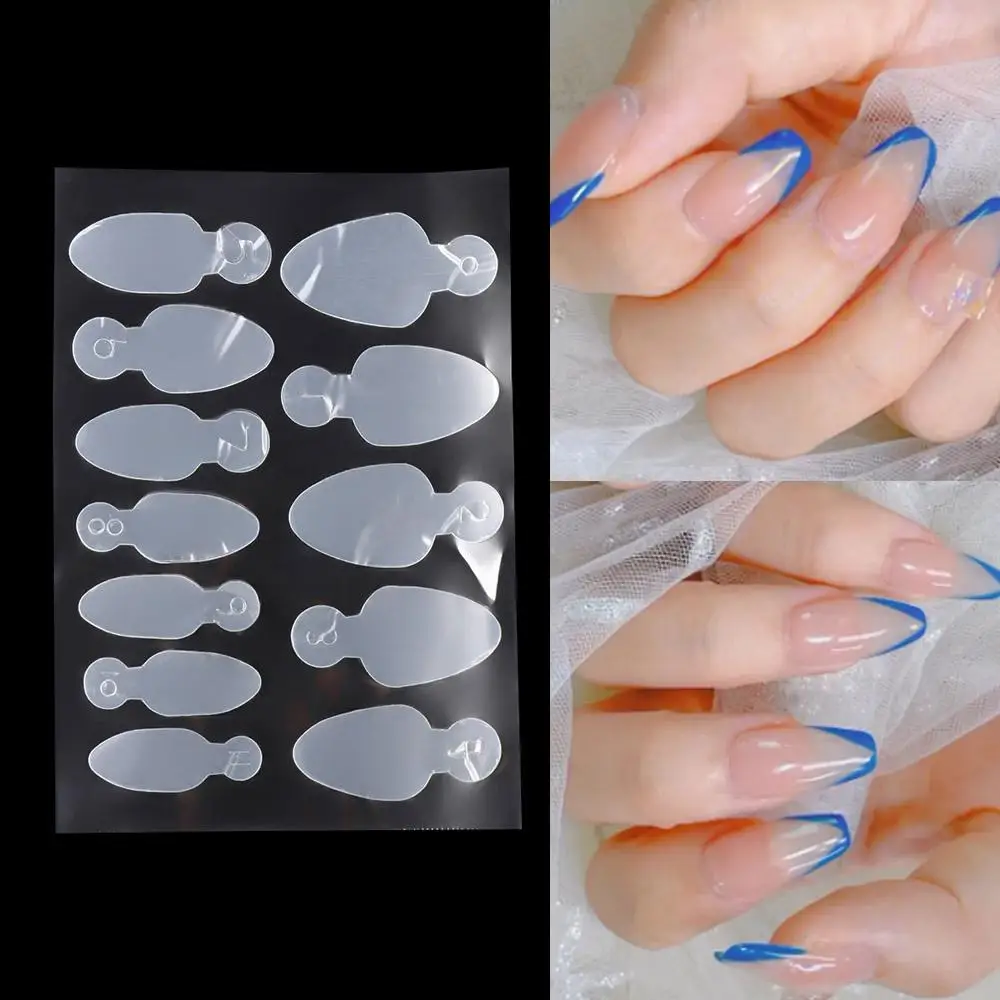 Autocollants pour extensions d'ongles en gel, ligne française, tampon de moule en silicone, autocollant de moule, touristes Forma, N64.