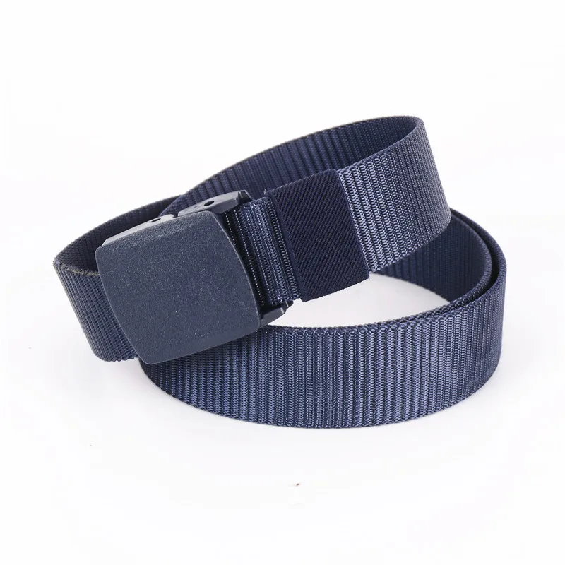 38mm Tactical Waist Belt for Men Women Lightweight Weave Fabric Quick Release Safe Belt with Plastic Buckle for Airport Security