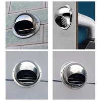 Stainless Steel Wall Ceiling Hood Air Vent Ducting Ventilation Exhaust Grille Cover Waterproof Outlet Heating Cooling Vents Cap 6