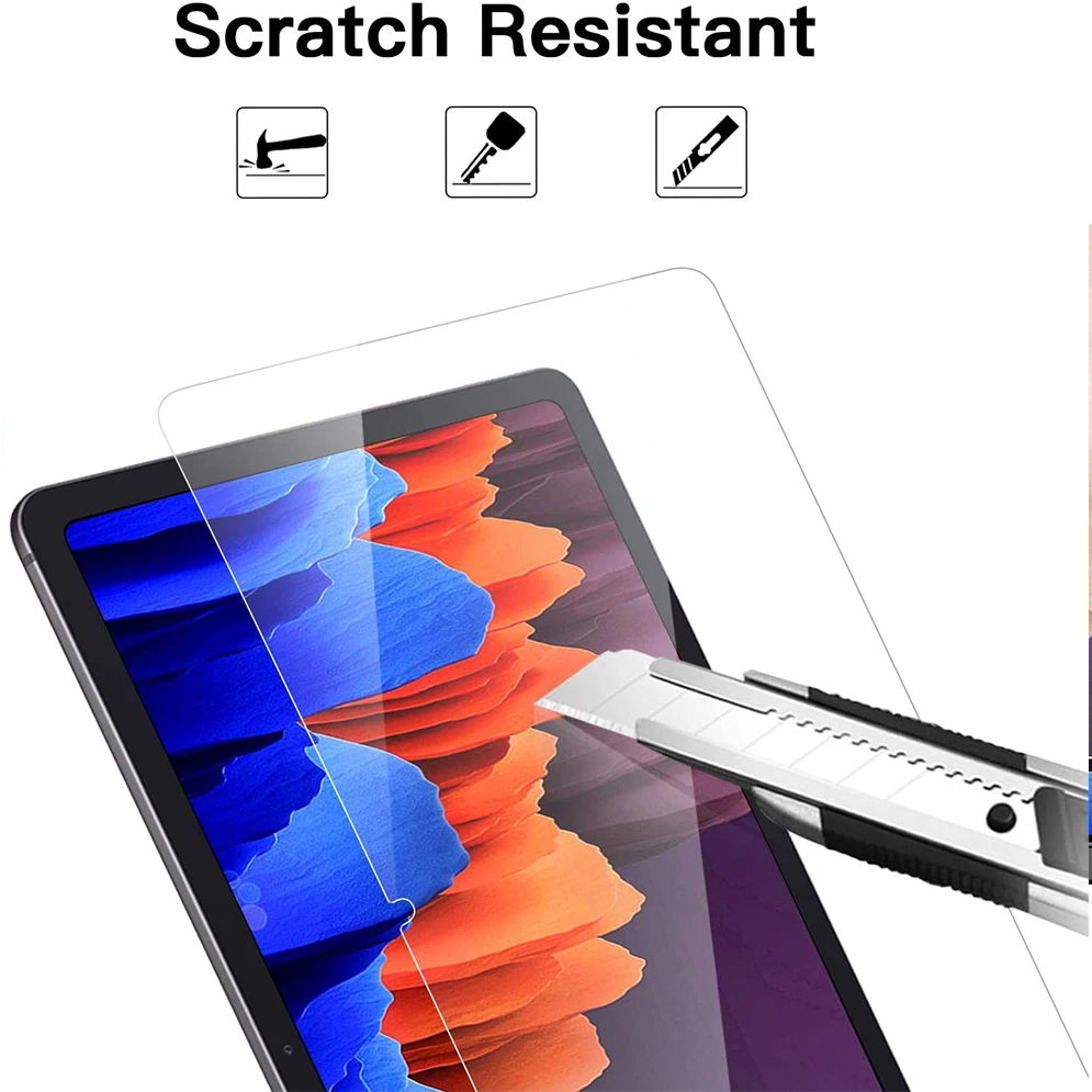 3Pcs 9H Screen Protector for Samsung Galaxy Tab S7 FE T730/T736 Tempered Glass Film Screen Protector For S7 S8 Plus T970 X800