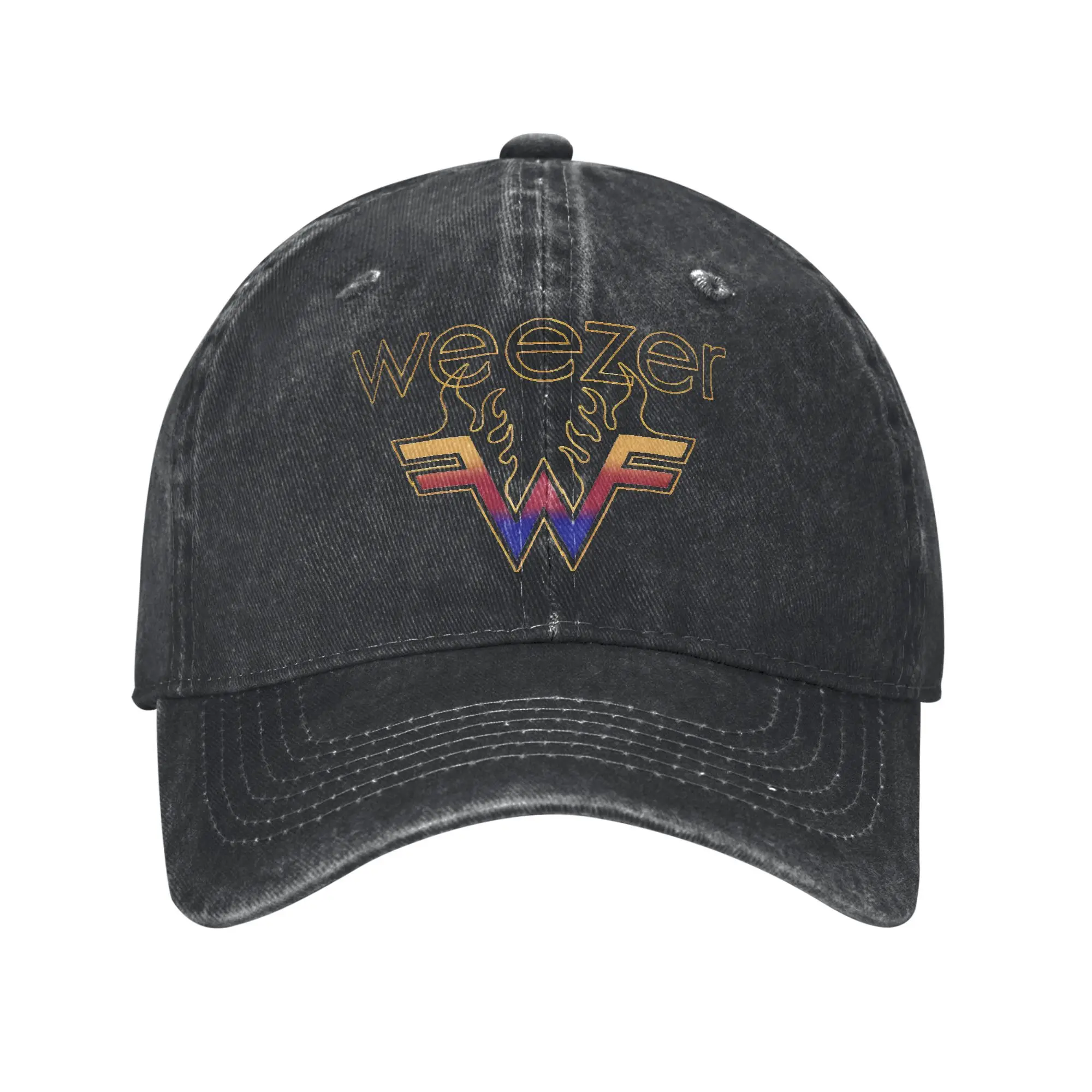 Weezer  Washed Baseball Cap  Fashion Sun Hip Hop Hats Summer Women Men Outdoor Gym Baseball Caps