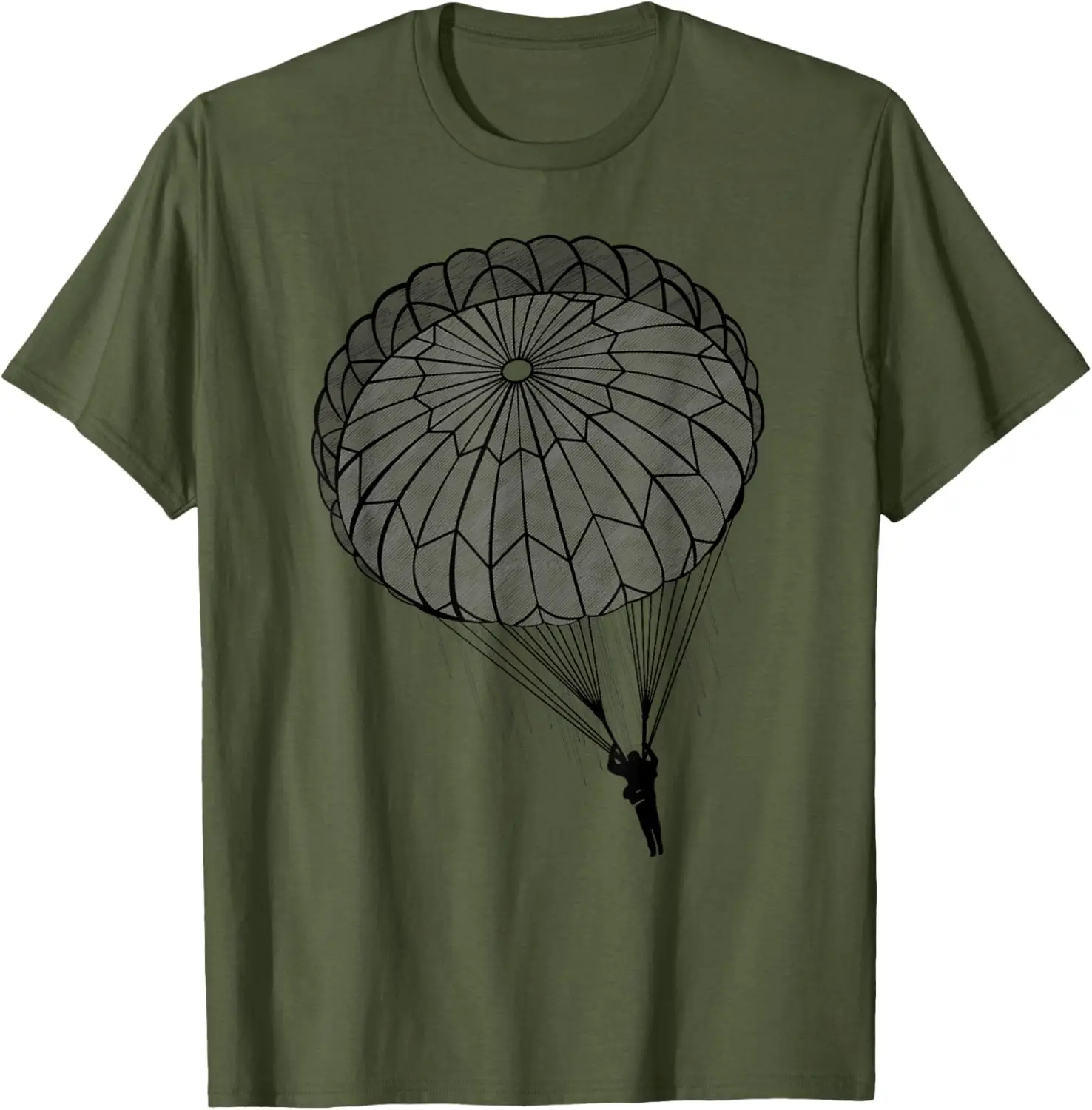 Paratrooper Parachute Jump Army Airborne T-Shirt 100% Cotton O-Neck Short Sleeve Summer Casual Mens T-shirt Streetwear