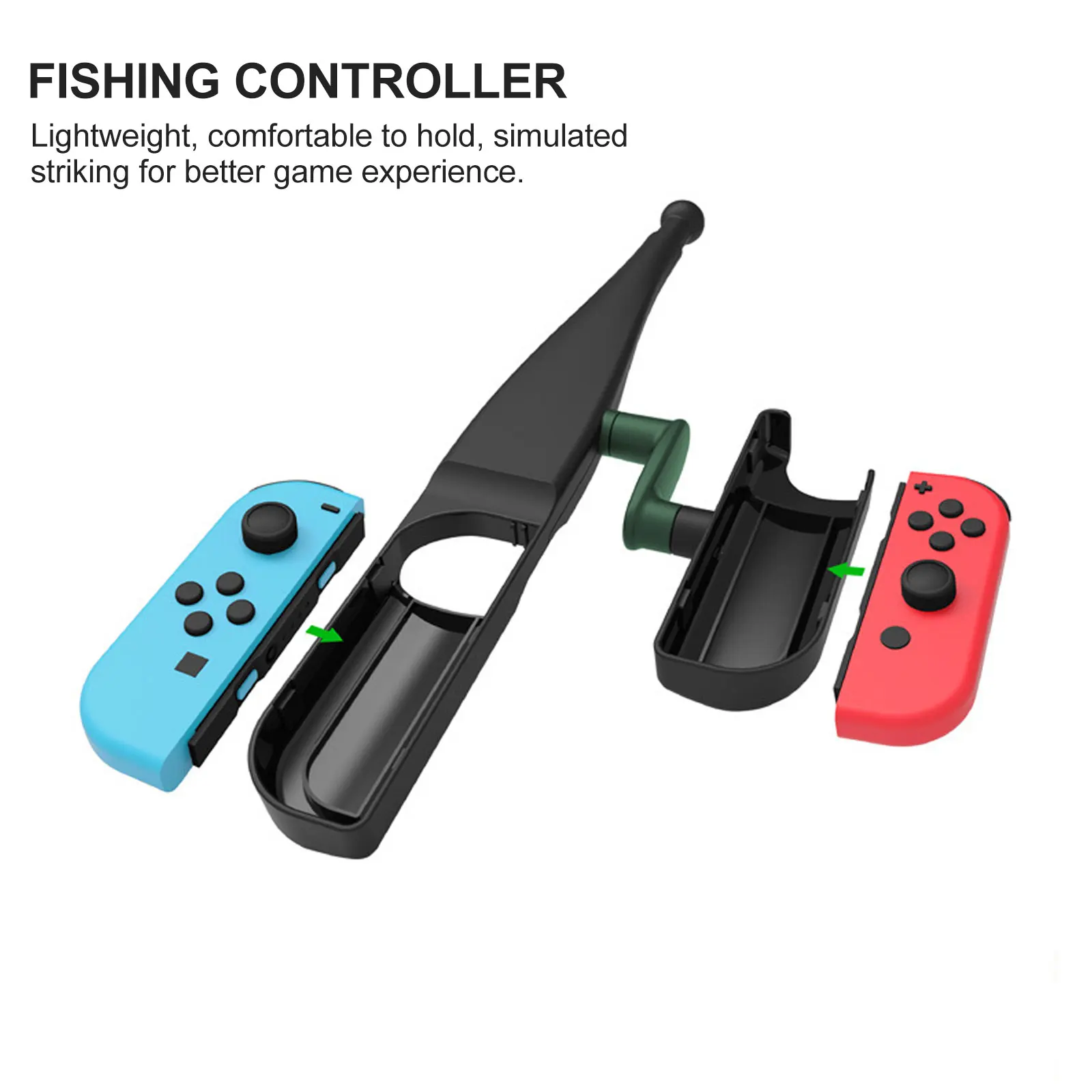 

Rod Gamepad For Switch Somatosensory Fishing Pole Replacement Lightweight Handgrip Durable Game Controller Fishing Games