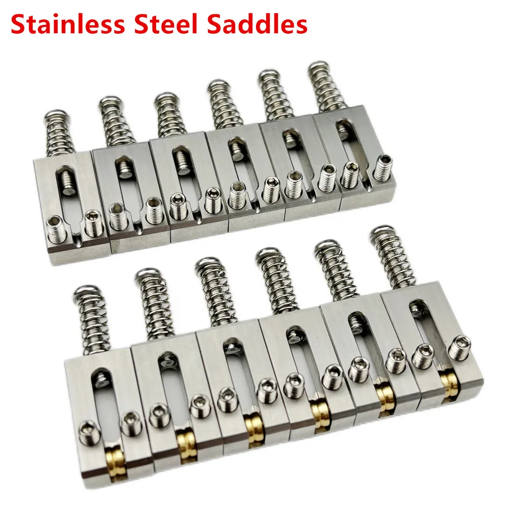 Electric Guitar Tremolo Bridge Stainless Steel Saddles 10.5MM/10.8MM For ST TL Guitar Parts 【Made in Japan】