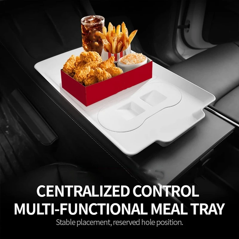 Central Control Travel Portable Organizer Tray Food Desk Table For Tesla Model 3/Y 2021-2023 Accessories