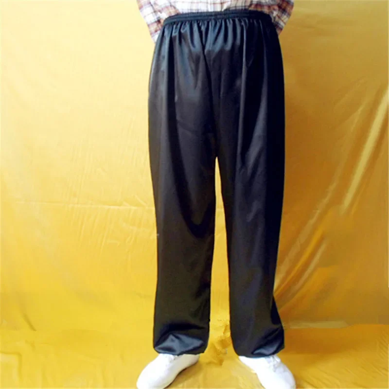 2026 New Tai Chi Pants Satin Silk Shiny Kung Fu Wushu Stage Performance Competition Clothing Customized Size