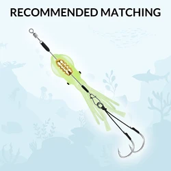 Señuelo Suave de Calamar Luminoso Silicona – Ideal para Pesca en Mar