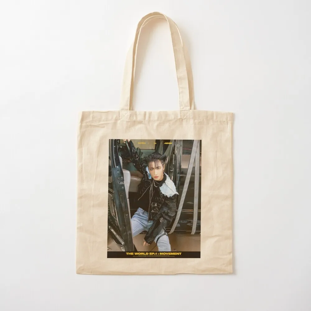 ATEEZ SEONGHWA THE WORLD EP.1 : MOVEMENT GUERRILLA Tote Bag Women bags hand bags shoping bag Large bags for women