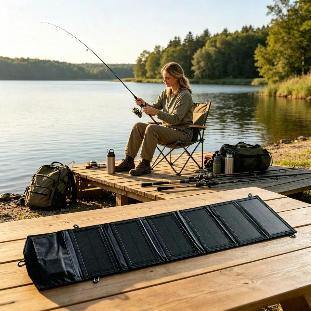 Foldable Portable Waterproof USB Solar Panel Charger 25W 100W Outdoor Solar Charger For Camping Hiking Adventure Travel