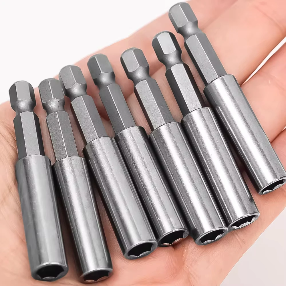 10pcs Magnetic Extension Socket Drill Bit Holder 1/4\