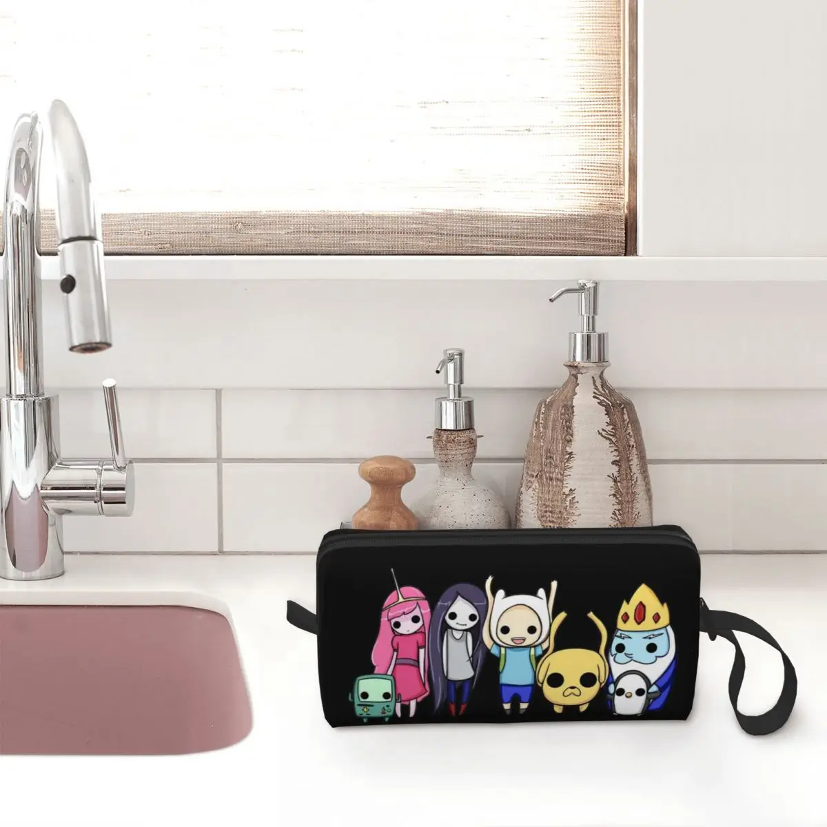 Adventure Times Mini Time Makeup Bag Travel Cosmetic Bag Men Women Toiletry Bag Storage Pouch Bag