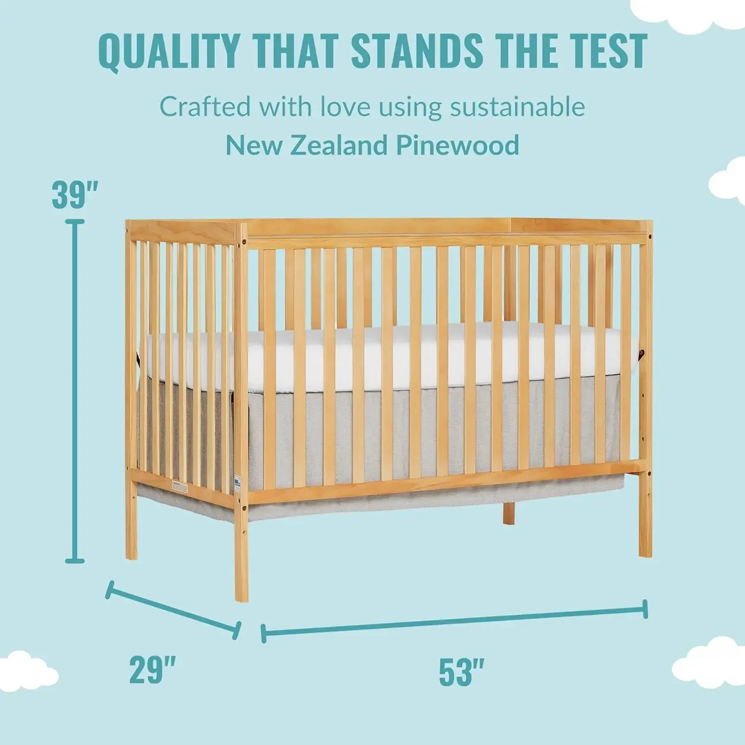 Synergy 5-In-1 Convertible Crib In Natural, Greenguard Gold Certified