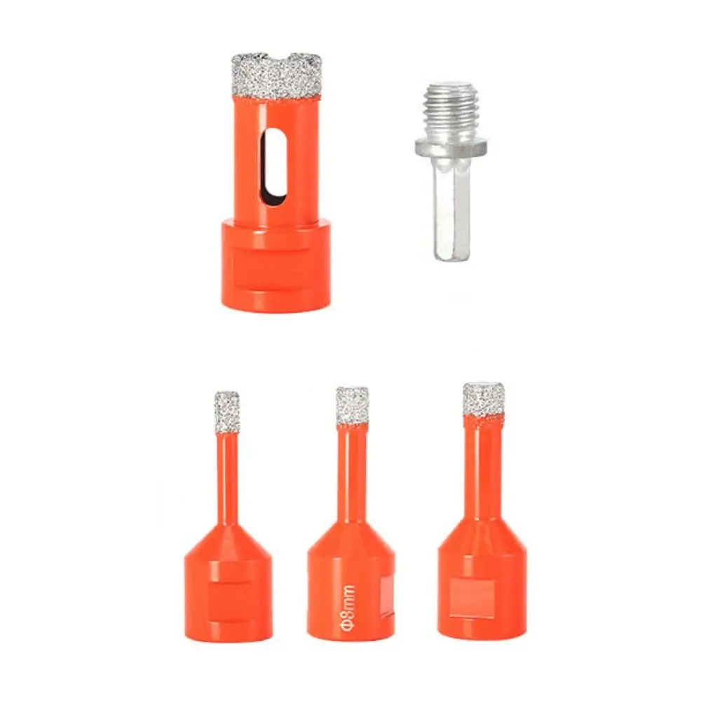 

M14 Threaded Brazed Dry Drill Bit Diamond Easy Chip Removal Hole Opener No Slipping Cooling Wax Core Hole Saw Cutter