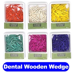 100Pcs Dental Wooden Wedges Interdental Contoured Dental Wedges Nonexpansion with Water Maple Wooden Wedges Dentistry