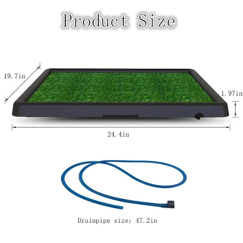 Pet Grass Toilet Portable Pet Urinal with Drainage for Dogs Indoor Outdoor Dog Potty Puppy Potty Training Grass Waste Disposal G view 4