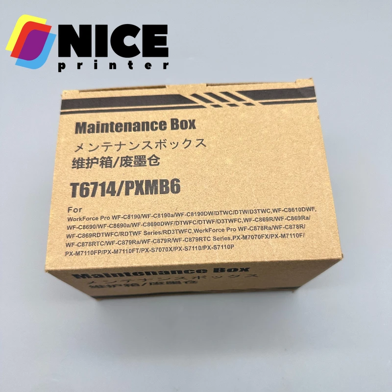 

2X T6714 C13T671400 PXMB6 резервуар для отработанных чернил губка коробка для обслуживания EPSON WorkForce Pro WF C8190 C8610 C8690 C869 C878 C879