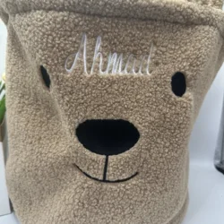 Urso Marrom Cesta De Armazenamento, Nome Personalizado, Cesta De Brinquedo, Decoração De Sala De Estar, Saco De Bolsa De Grande Capacidade