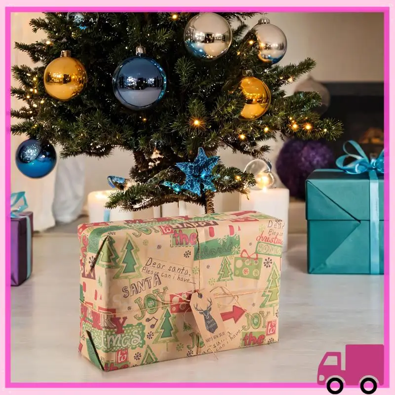 Compact 6 Pack Wrapping Paper Sheets,For Christmas Birthday Party Wrapping Paper Set Gift Wrap Papers