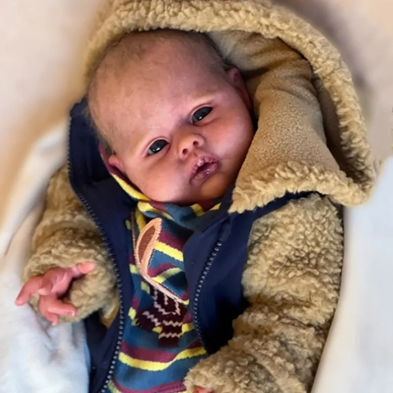 20 inch ongeverfd onvoltooide herboren poppenset Nicol frisse kleur DIY-onderdelen met stoffen lichaam en ogen