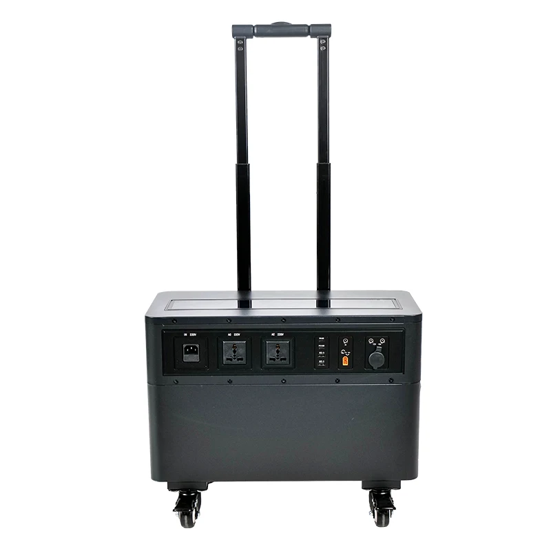 2000W Portable Power Station 2304WH Pull Rod Portable Power Battery 16 Series Iron Lithium 51.2v Sheet Metal Pull Rod